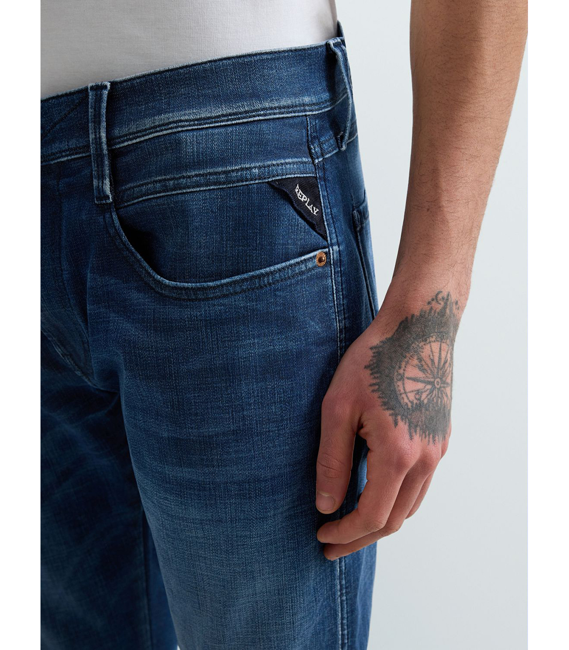 スリムフィットANBASS Hyperflex Matrix ストレッチデニム 詳細画像 ブルー 6